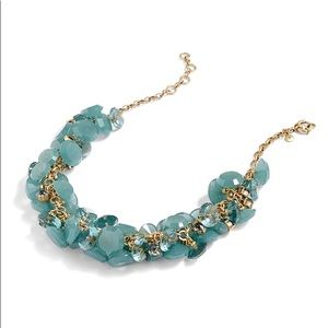 Lucite Gem Blue Green Necklace
